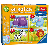 Ravensburger slagalica moje prve puzle 4 u 1 safari RA07301